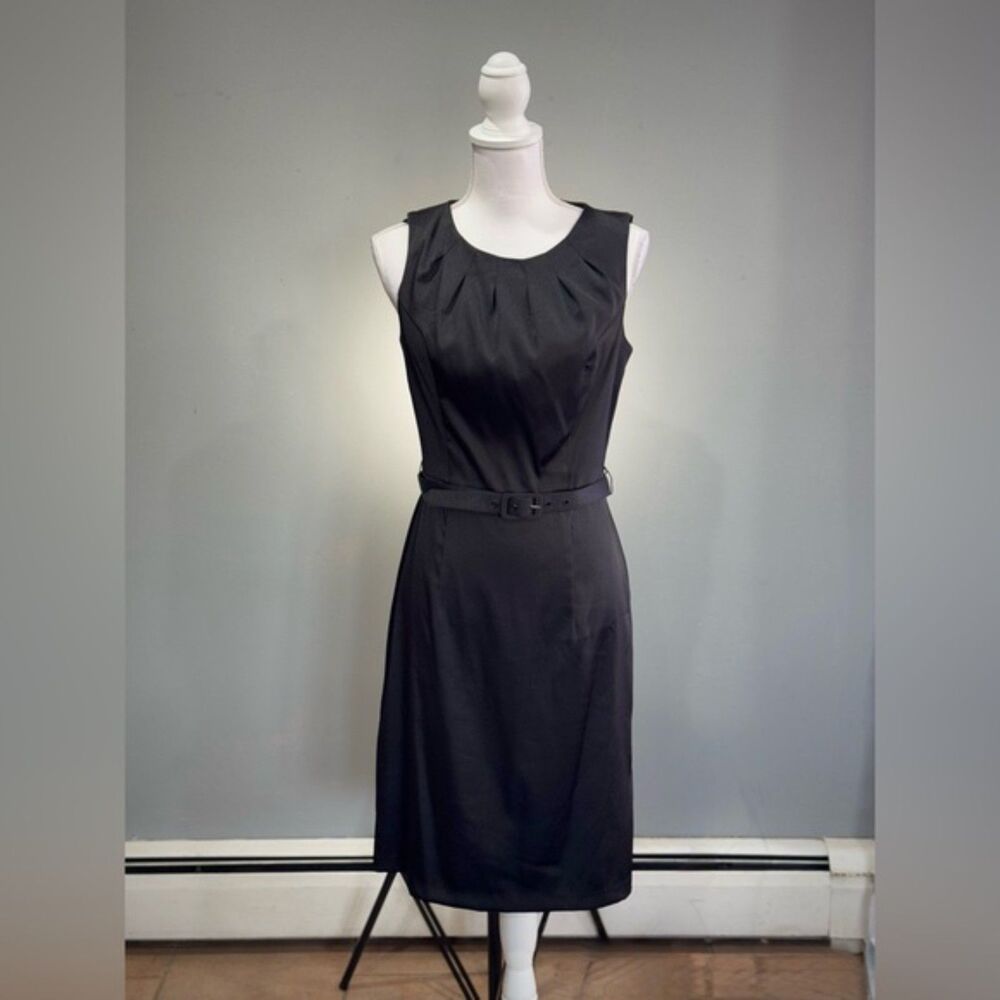 CLEARANCE! Black Dress Barn Belted LBD Size 6 EUC